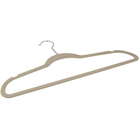 Home Basics Velvet Flocked Suit Hanger, Ivory, 25PK FH45018